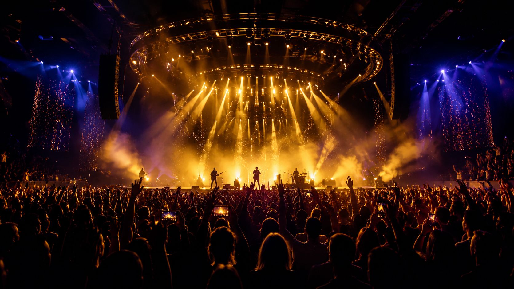 Live concert crowd