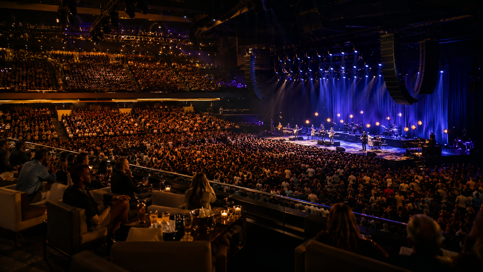 Arena crowd and live concert environment